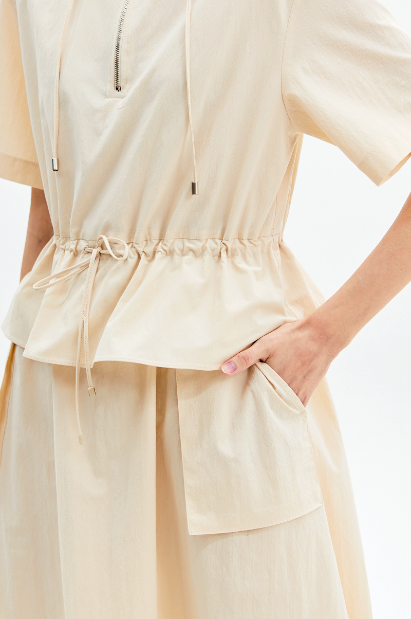 [Pre Order] Detachable Hooded String Dress