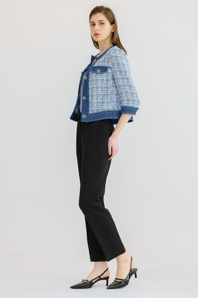 [Pre Order] Jeans Design Tweed Blazer
