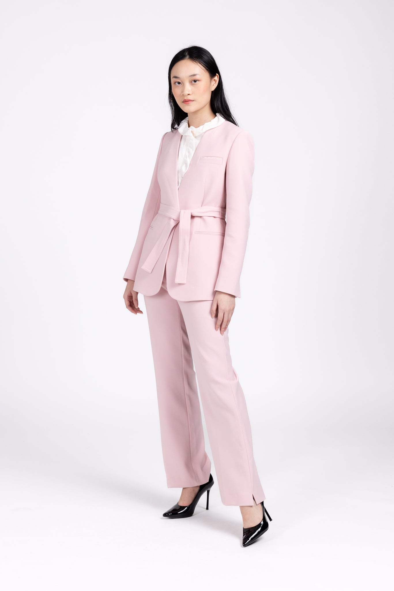 ISLA Tailored Blazer & Pants Two Piece Suit ( Pink)