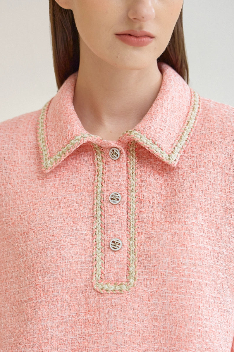[Pre Order] Collar Tweed Blouse