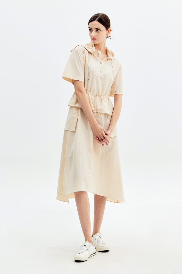 [Pre Order] Detachable Hooded String Dress