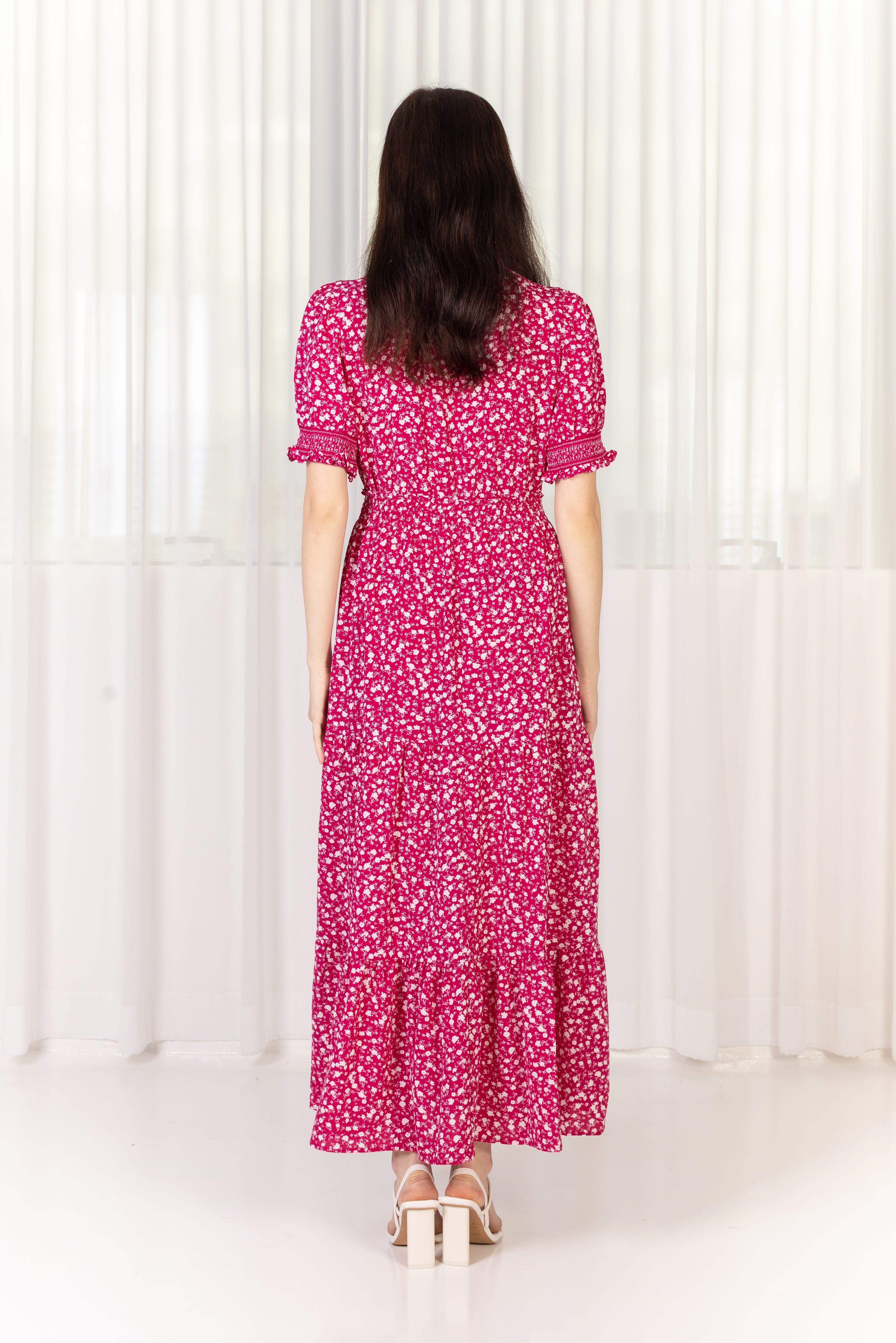 ROSALIND Maxi Dress Floral (Pink)